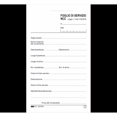Blocco noleggio con conducente - blocco,