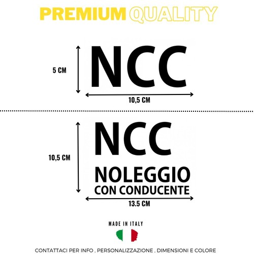 Adesivo ncc noleggio con - noleggio,