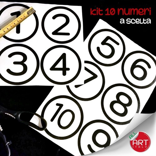 Numeri lettere adesivi - 10, o